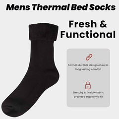 Men's Thermal Fluffy Bed Socks 6 Pairs Ultra Soft Insulated Warm Lounging