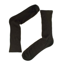 Men's 100% Cotton Loose Top Non Elastic Diabetic Friendly Socks 6 Pairs