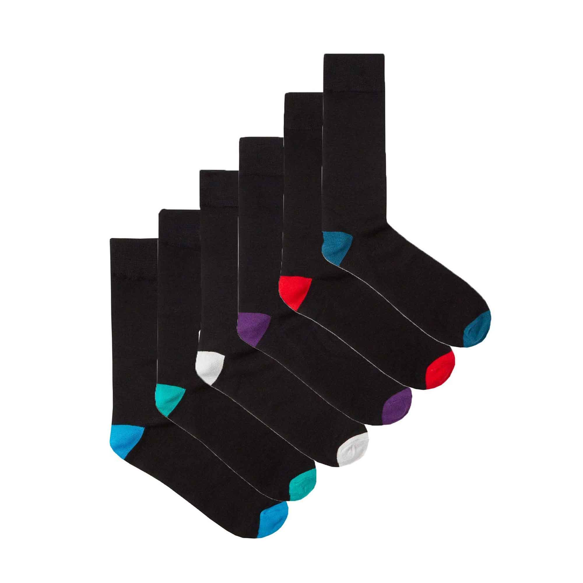 Men's Bamboo Argyle Stripe Socks 6 Pairs Breathable Moisture-Wicking Anti-Odor
