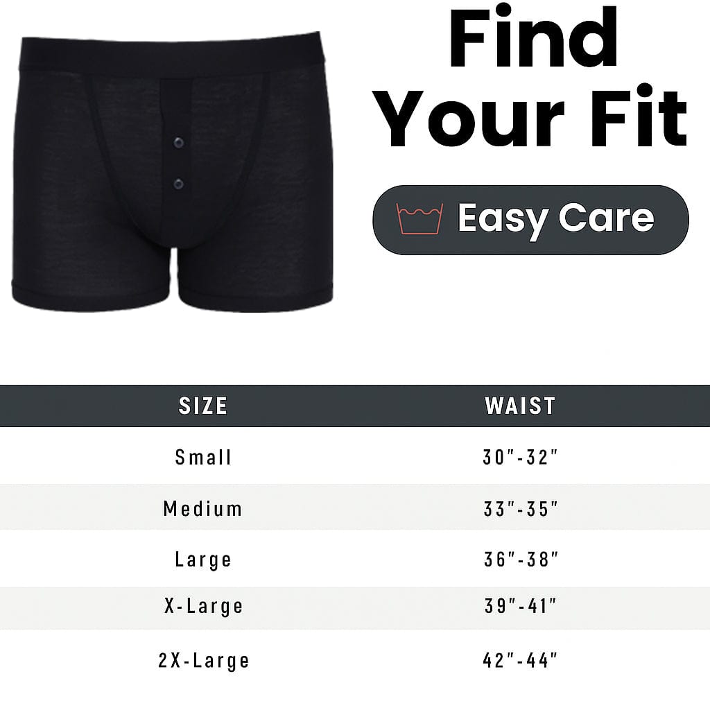 Men's 6 Pair Pack Black Ribbed Boxer Shorts Cotton Stretch Fabric Durable