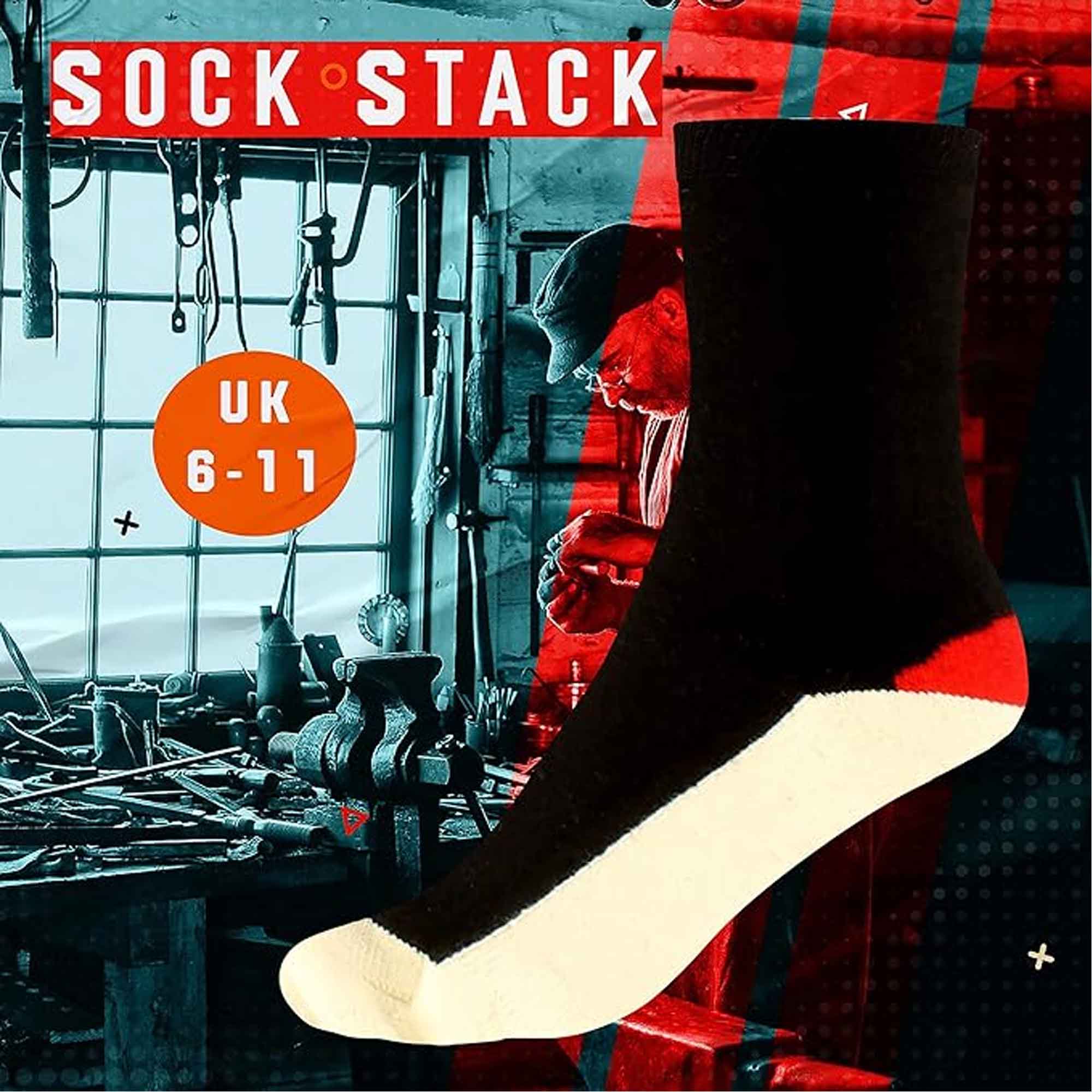 Men's Lambswool Work Boot Socks With Reinforced Heel And Toe Warm Durable