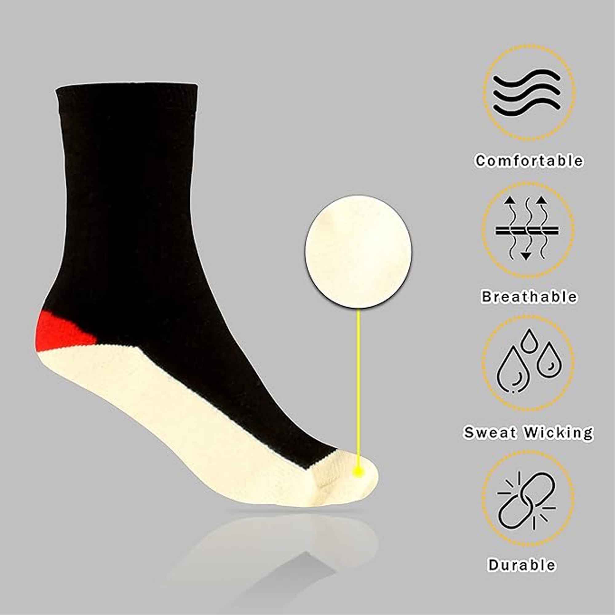 Men's Lambswool Work Boot Socks With Reinforced Heel And Toe Warm Durable