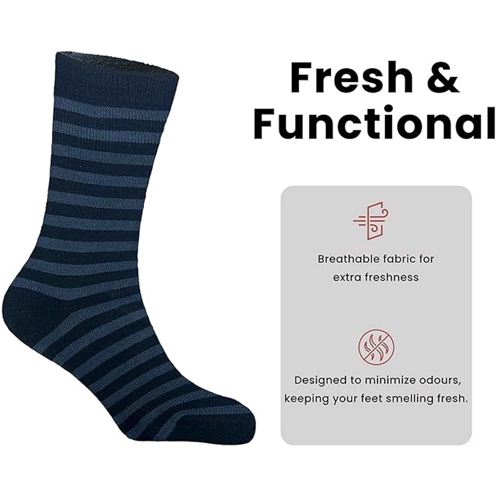 Men's Thermal Work Boot Socks 6 Pairs Thick Cushioned Reinforced Heel And Toe