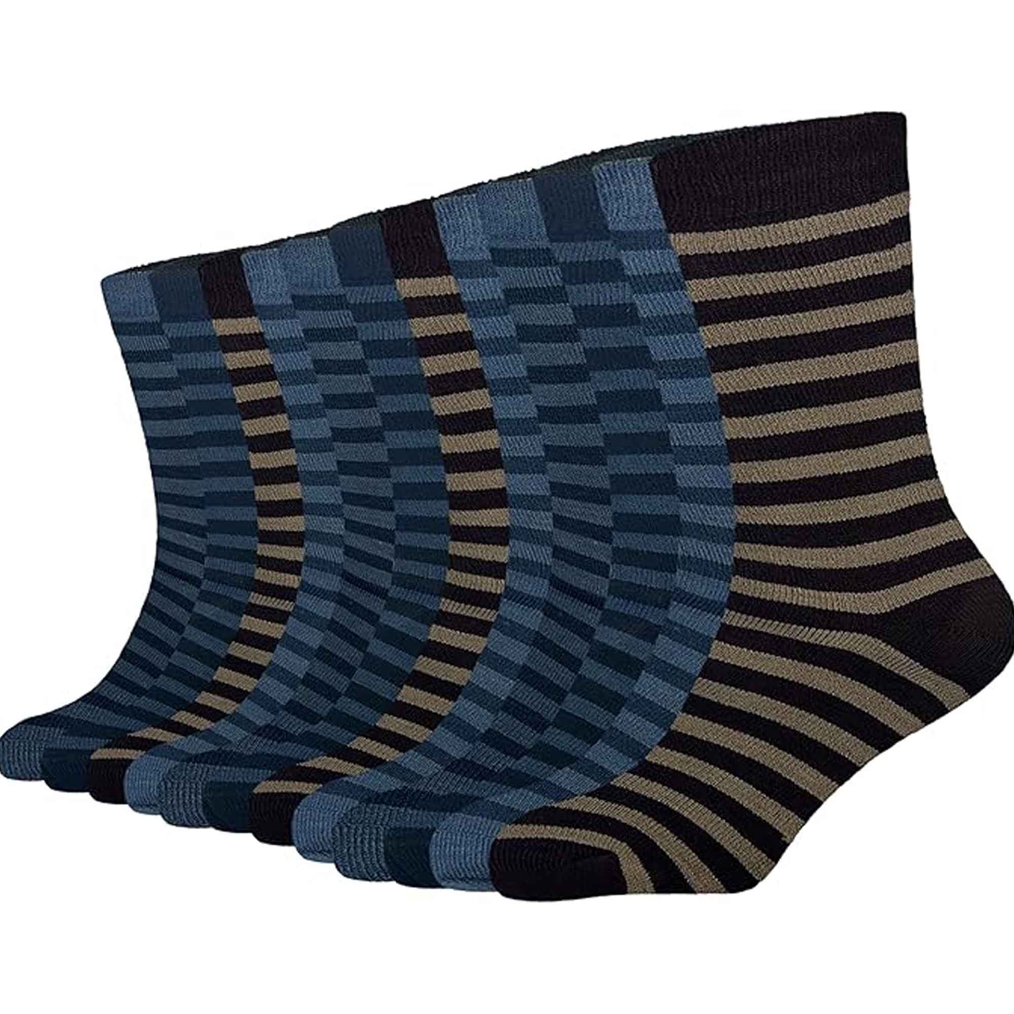 Men's Thermal Work Boot Socks 6 Pairs Thick Cushioned Reinforced Heel And Toe