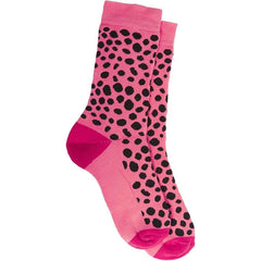 6 Pack Women's Cotton Rich Animal Print Boot Socks With Reinforced Heel UK 4-7