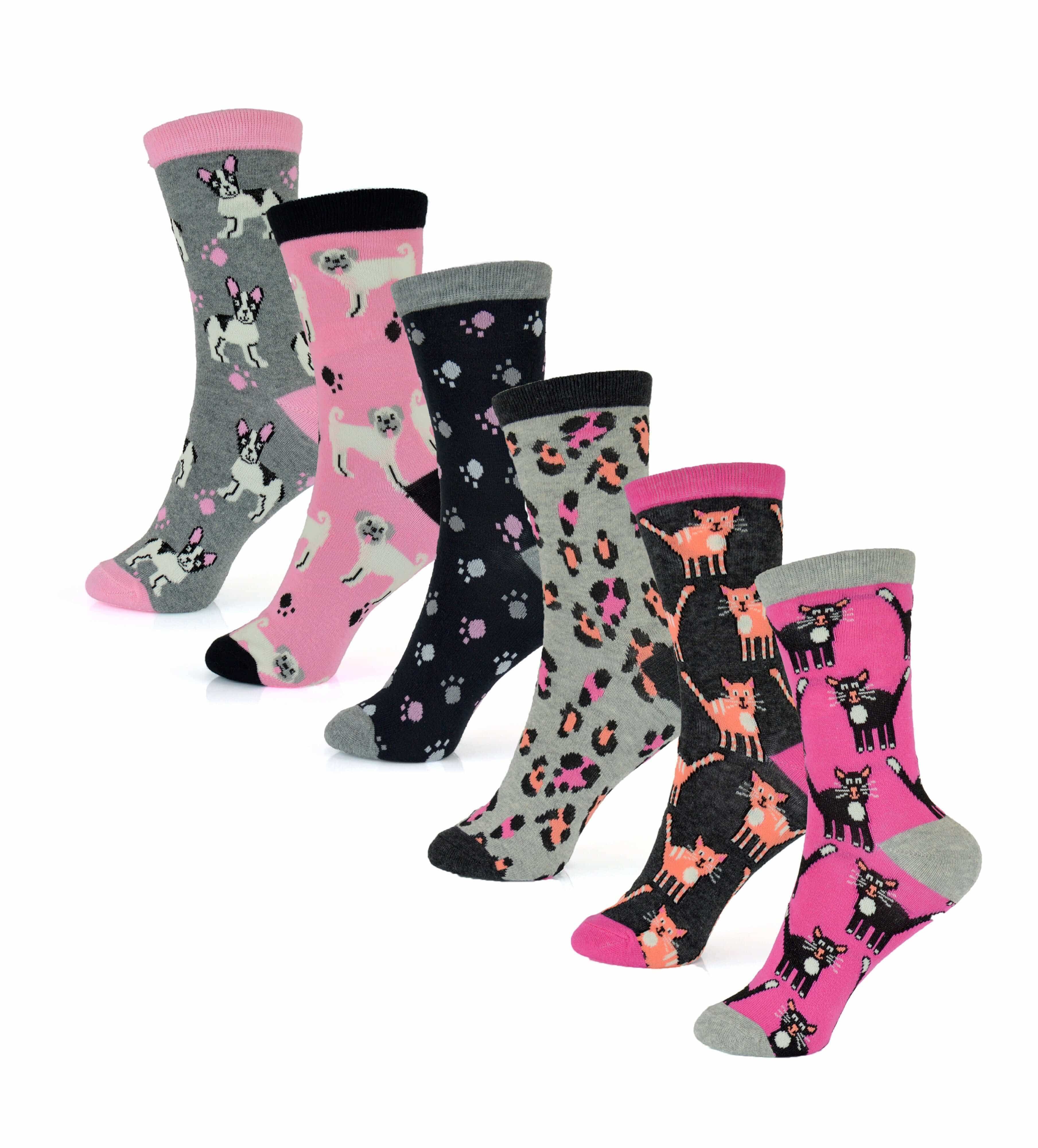 Women's Cotton Rich Socks 6 Pairs UK Size 4-7 Breathable Durable
