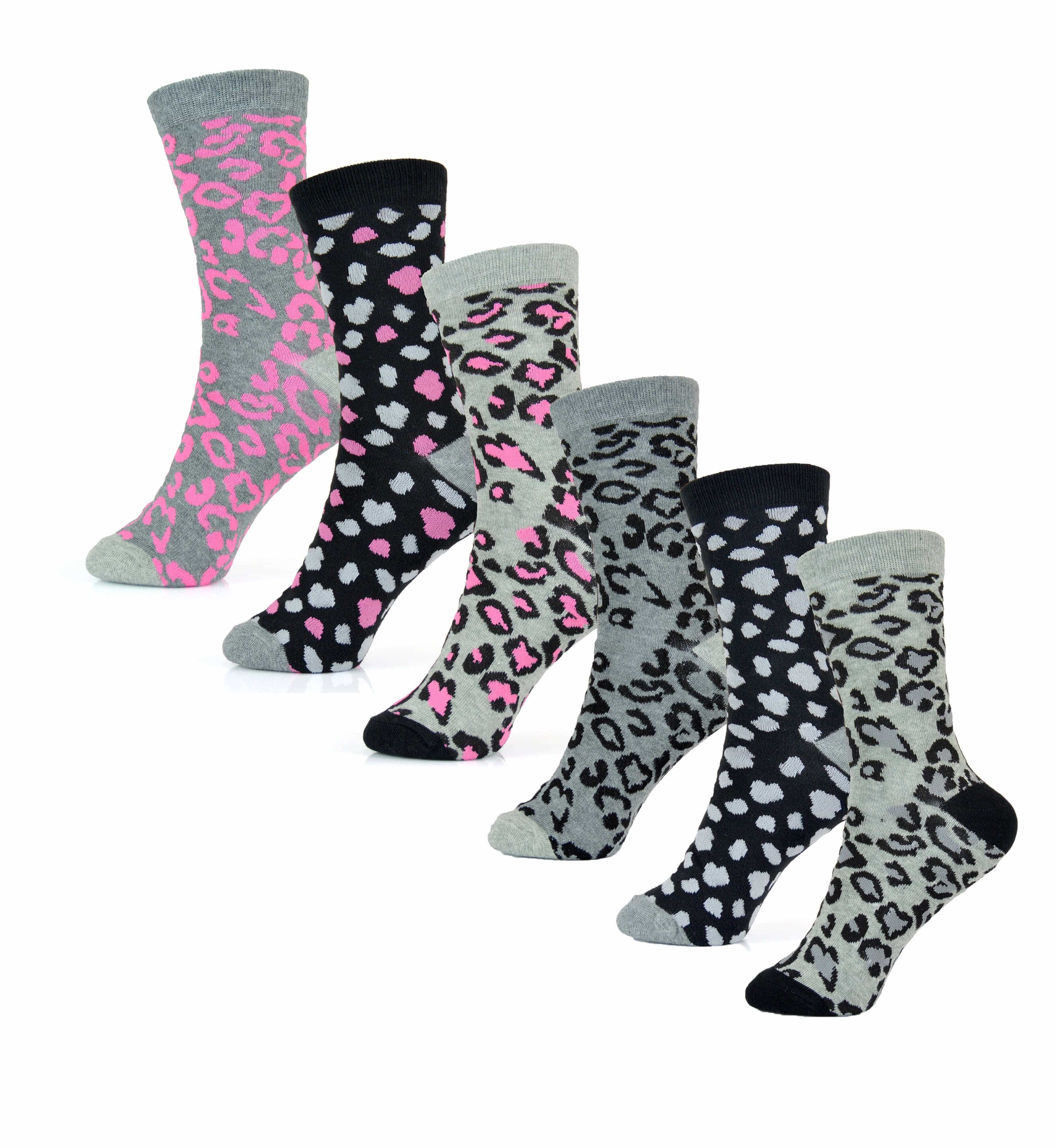 Women's Cotton Rich Socks 6 Pairs UK Size 4-7 Breathable Durable