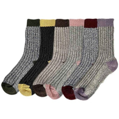 Women's Thick Wool Hiking Socks 6 Pairs Cushioned Reinforced Heel Toe UK 4-7
