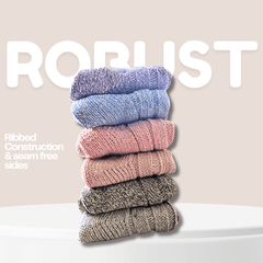 Women's Ultra Chunky Long Wool Thermal Socks 6 Pairs For Outdoor Activities