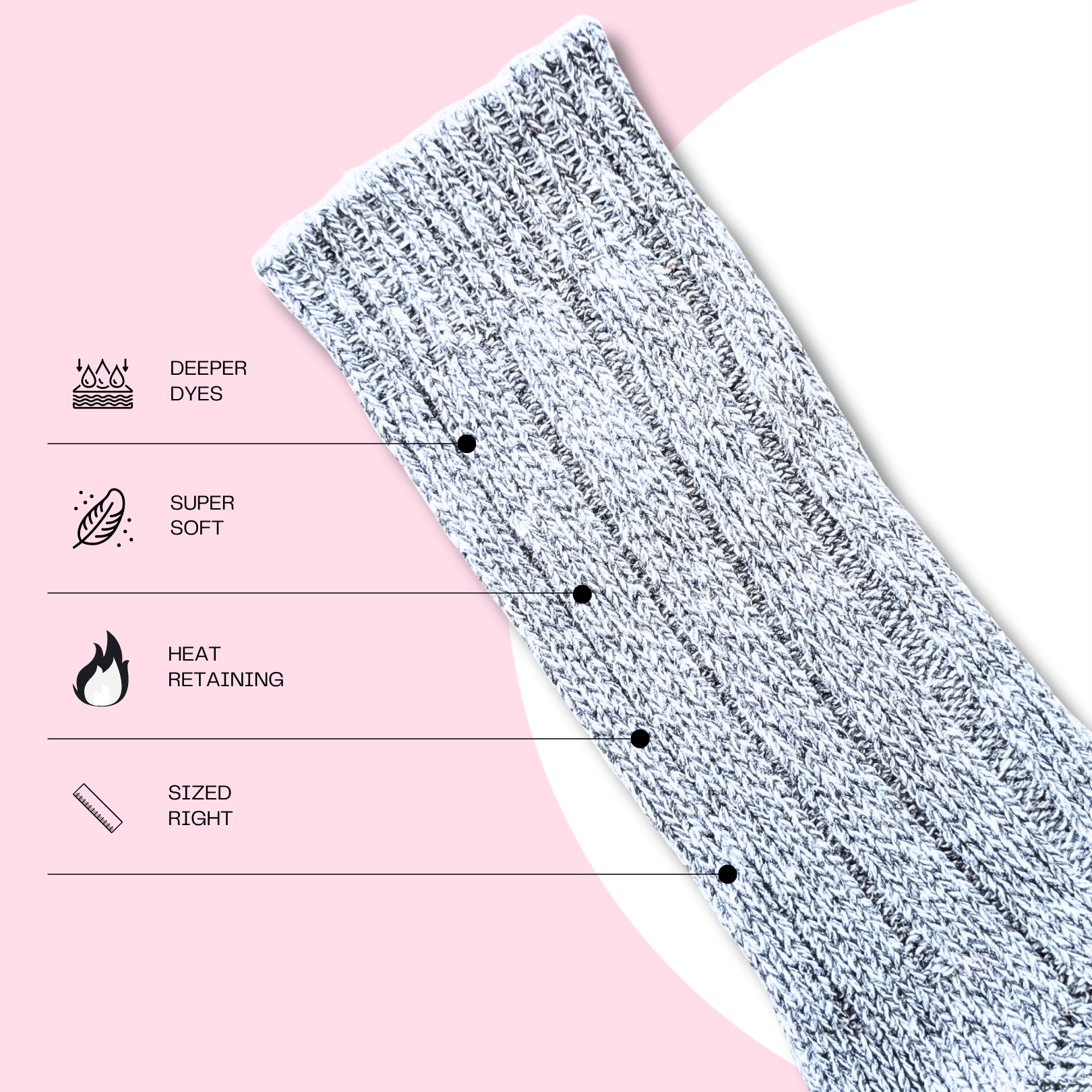 Women's Chunky Wool Thermal Socks 6 Pairs UK 4-7 EU 37-40 Assorted Colours