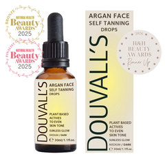 Argan Self Tanning Face Drops 30ml – Mix Into Moisturiser, Two Shades