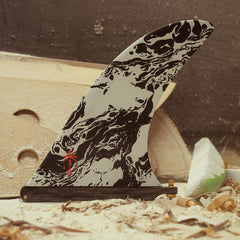 Deflow Self Surfboards Longboard Fin, 9.75in Stiff Flex