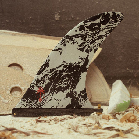 Deflow Self Surfboards Longboard Fin, 9.75in Stiff Flex