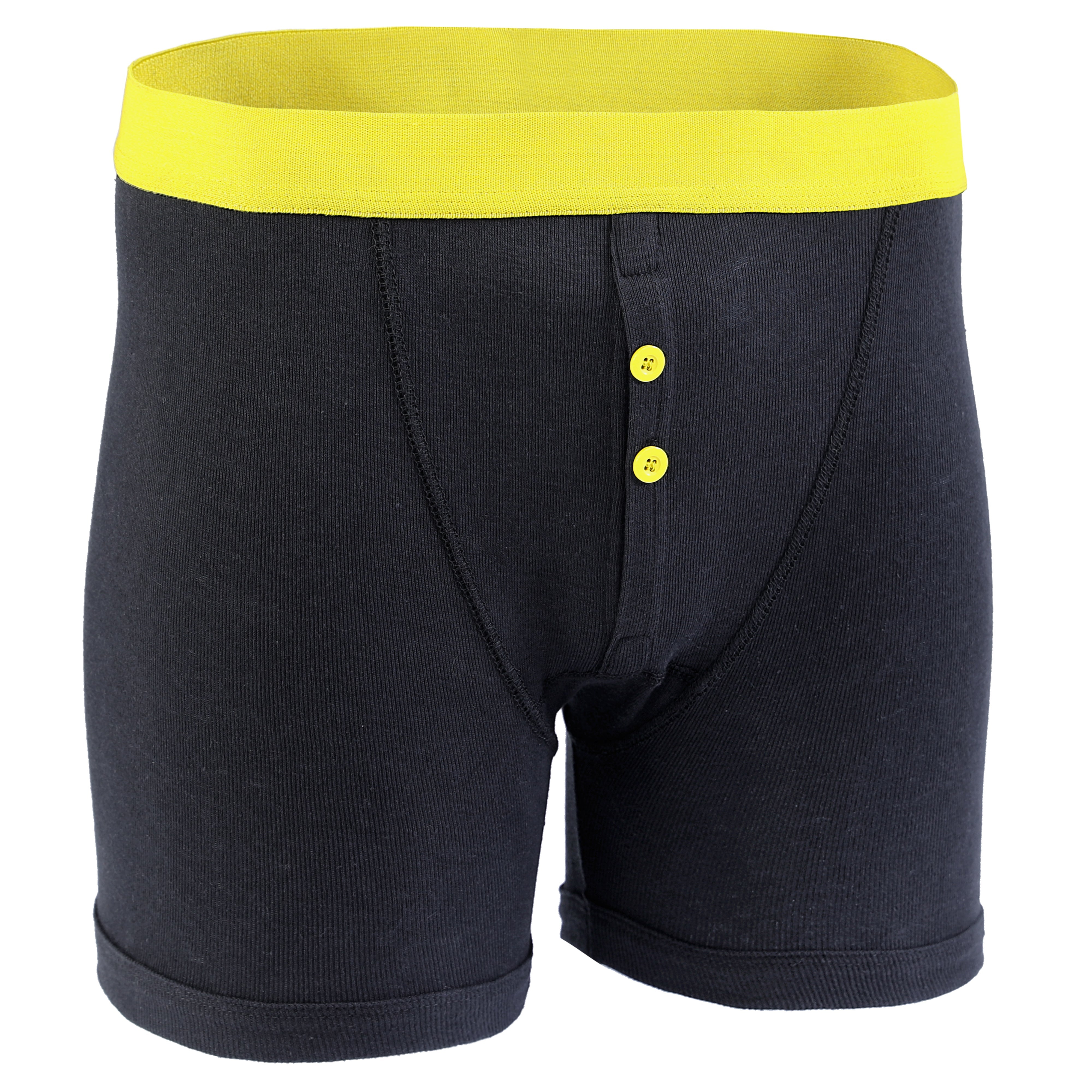 Men's Black Boxer Shorts 12 Pack – Cotton Blend, Button Fly