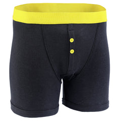 Men's Black Boxer Shorts 12 Pack – Cotton Blend, Button Fly