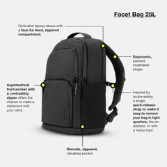 InCase Unisex Facet Laptop Backpack, Padded Sleeve Up to 16 Inch