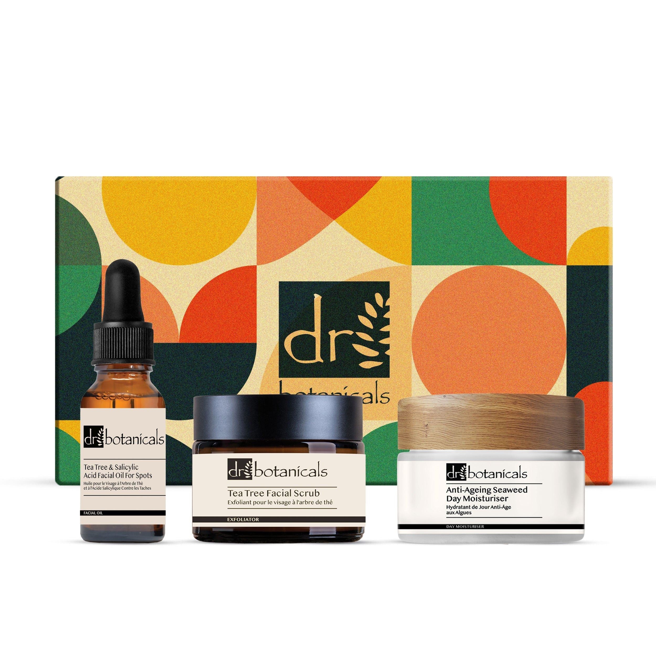Tea Tree Facial Scrub, Oil & Moisturiser Set