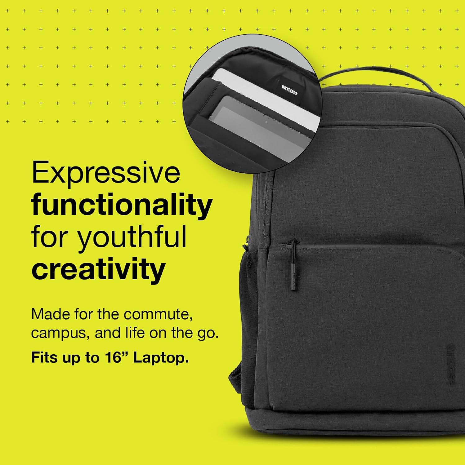 InCase Unisex Facet Laptop Backpack, Padded Sleeve Up to 16 Inch