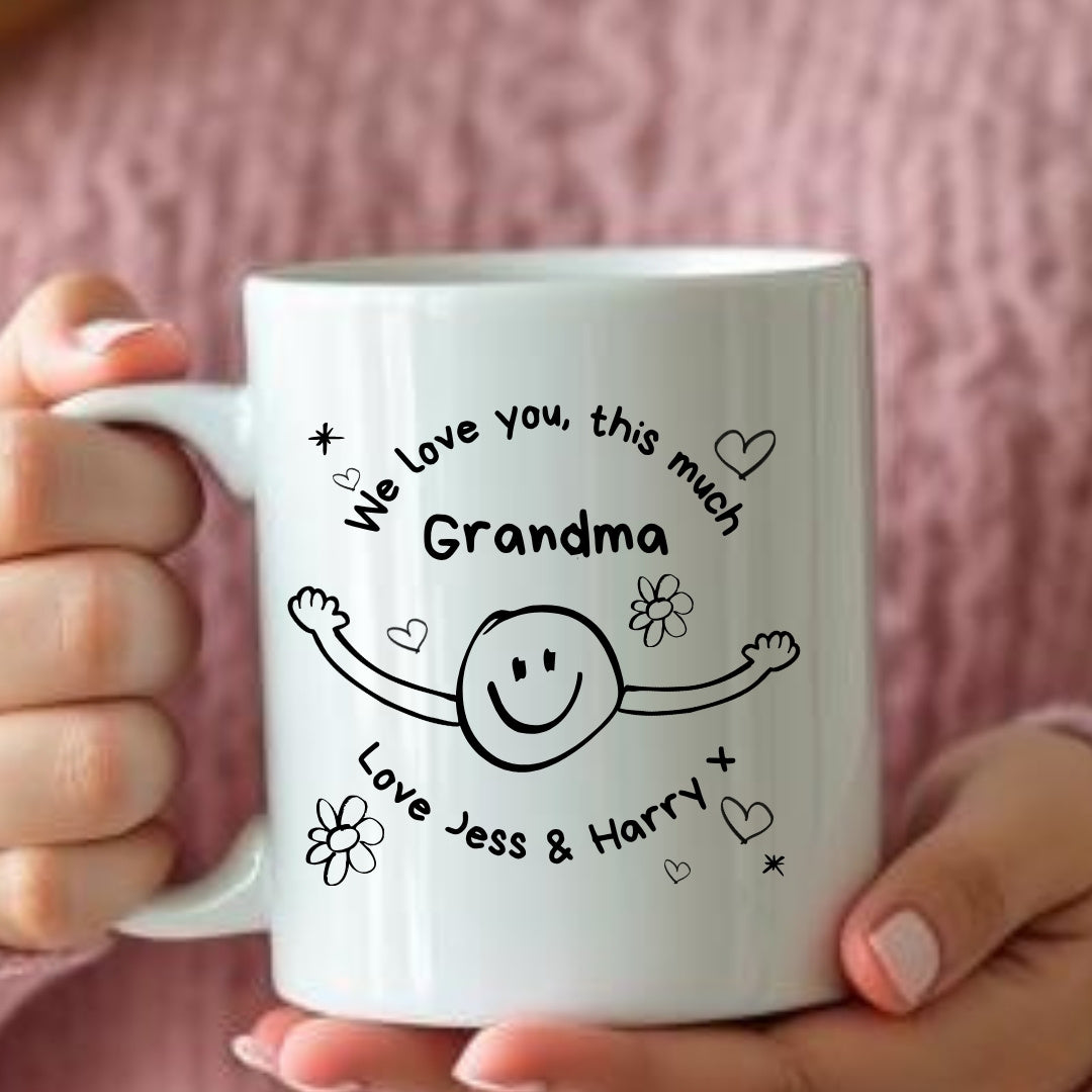 Personalised I Love You This Much Mug – Auntie, Mummy or Dad