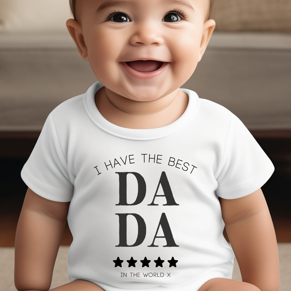 Personalised Best Dada Baby Grow, Vest or Bib – New Dad Gift
