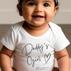 Personalised Daddy's Girl Baby Grow, Vest or Bib