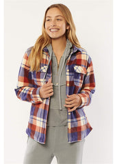 Sisstrevolution Women's Neve Plaid Fleece Jacket, Recycled Polyester