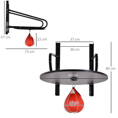 Wall-Mounted Adjustable Speedball Platform – Boxing Training Set