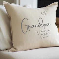 Personalised Grandpa & Grandad Cushion – 40cm
