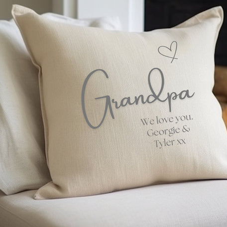 Personalised Grandpa & Grandad Cushion – 40cm