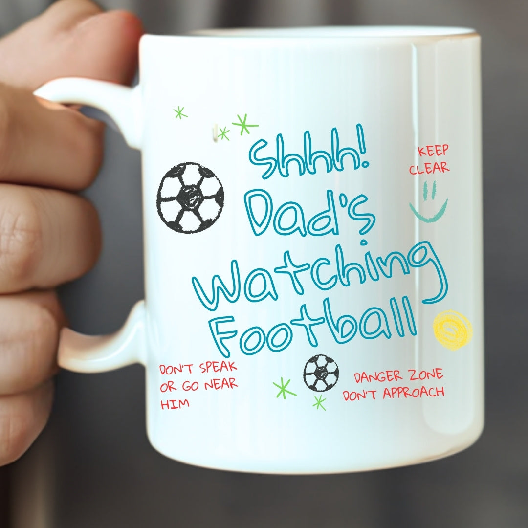 Personalised Dad's Watching Football Mug