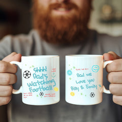 Personalised Dad's Watching Football Mug