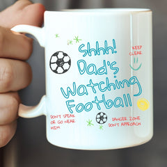 Personalised Dad's Watching Football Mug