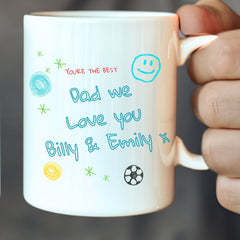Personalised Dad's Watching Football Mug