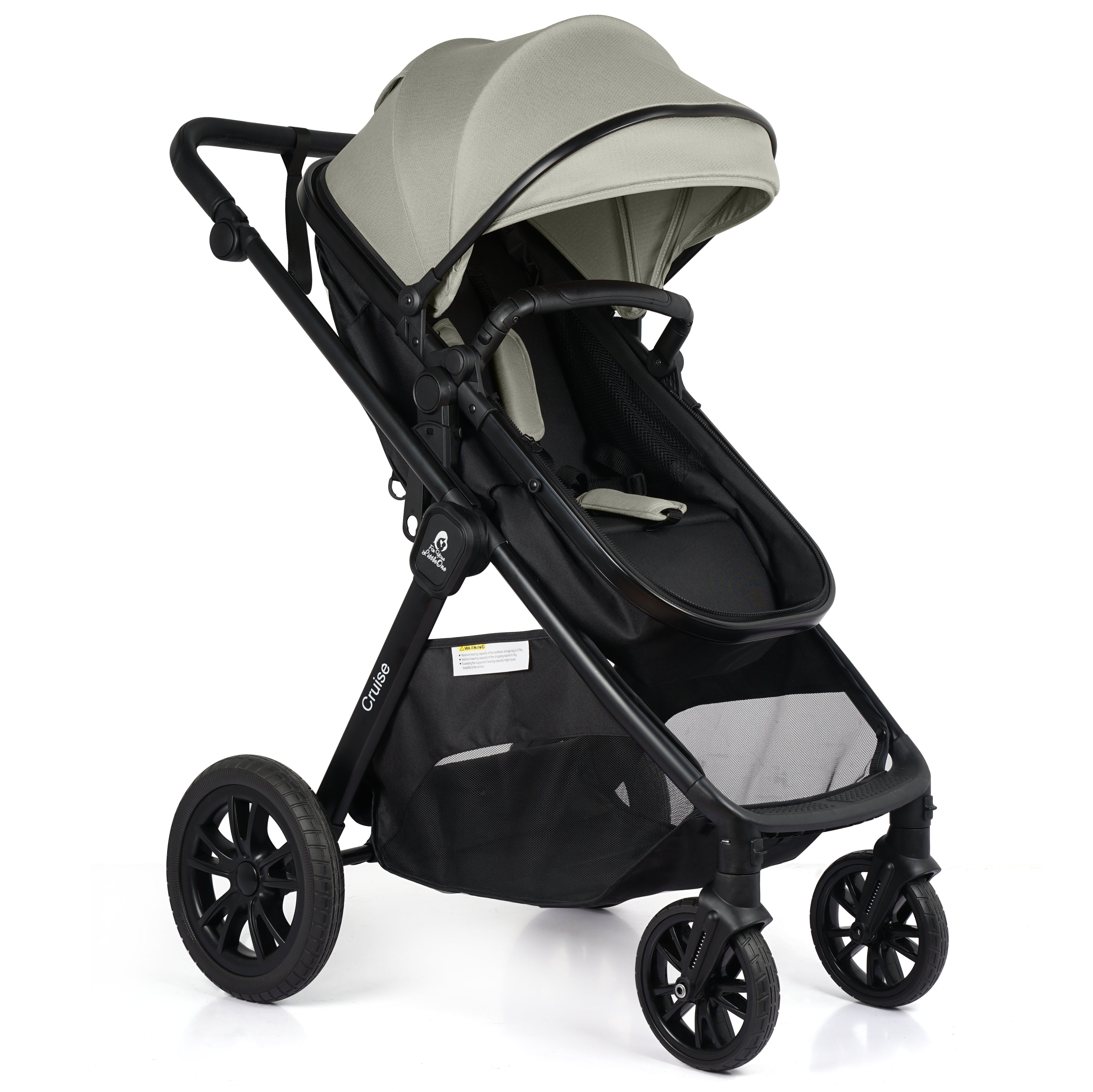Cruise 3-in-1 Travel System with ISOFIX Base – Pebble Sage, Birth to 4 Years
