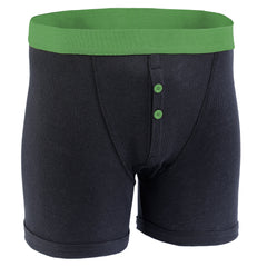 Men's Black Boxer Shorts 12 Pack – Cotton Blend, Button Fly