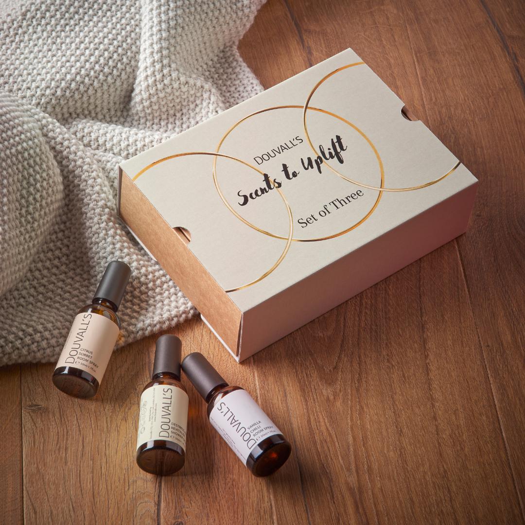 Scents to Uplift Set – Shower Spray, Room Spray & Toilet Spray, 50ml Each