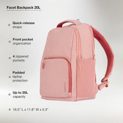 InCase Unisex Facet Laptop Backpack, Padded Sleeve Up to 16 Inch