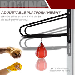 Wall-Mounted Adjustable Speedball Platform – Boxing Training Set