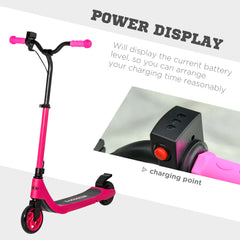 HOMCOM 120W Kids' Electric Scooter – Adjustable Height & Battery Display