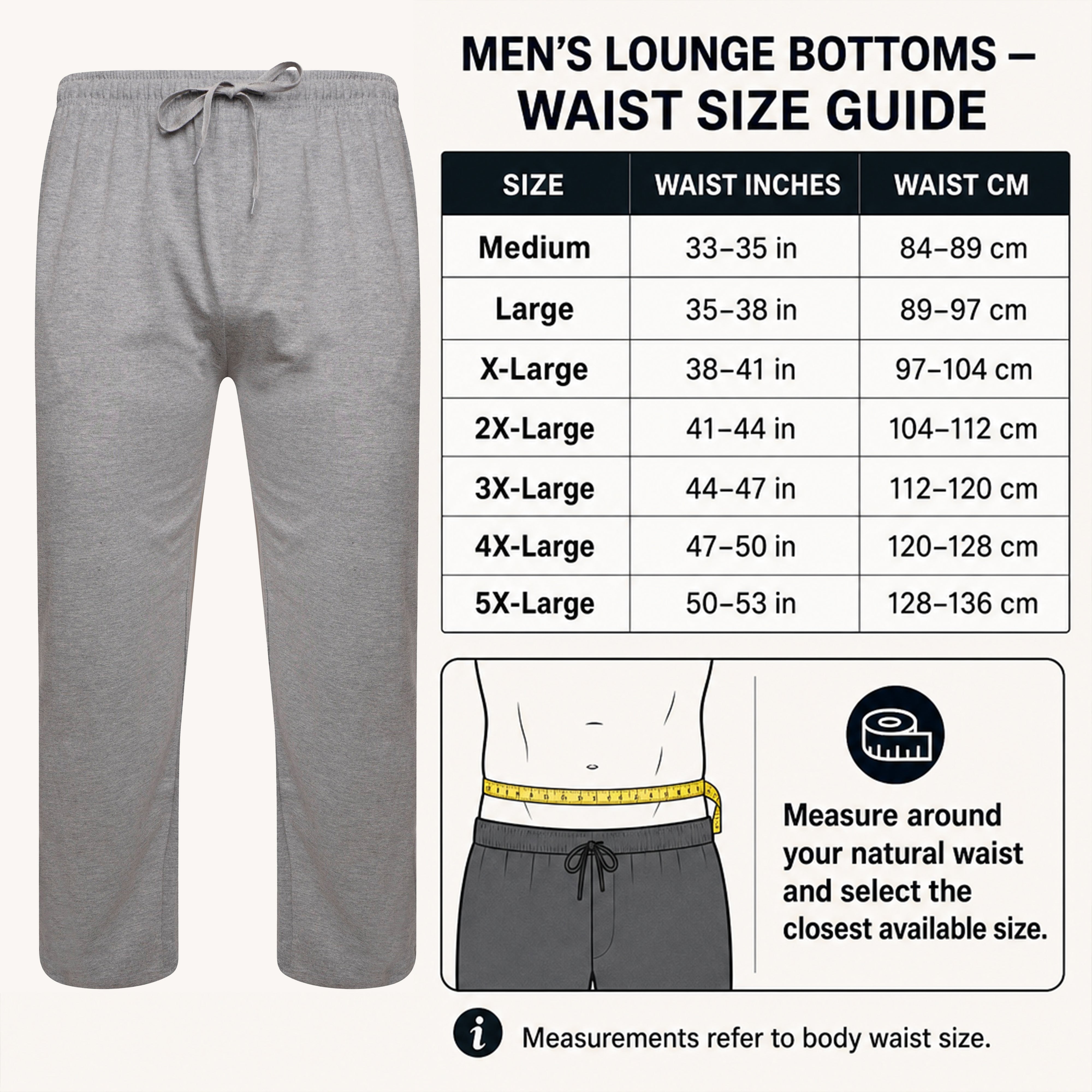 2 Pack Men's Cotton Lounge Bottoms Stretchable PJ Pants Durable Cosy