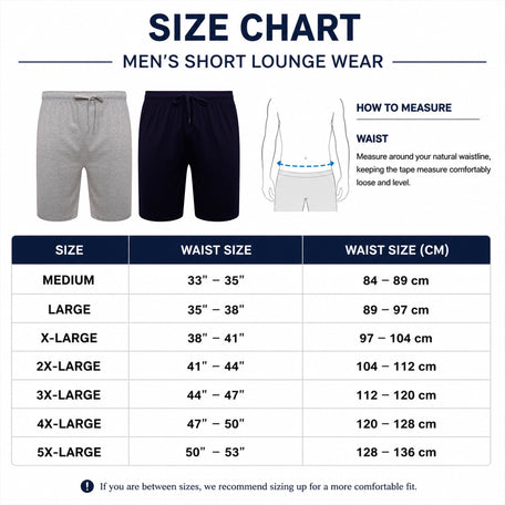 Men's Cotton Lounge Shorts Stretchable 2 Pack Black Navy Grey Durable