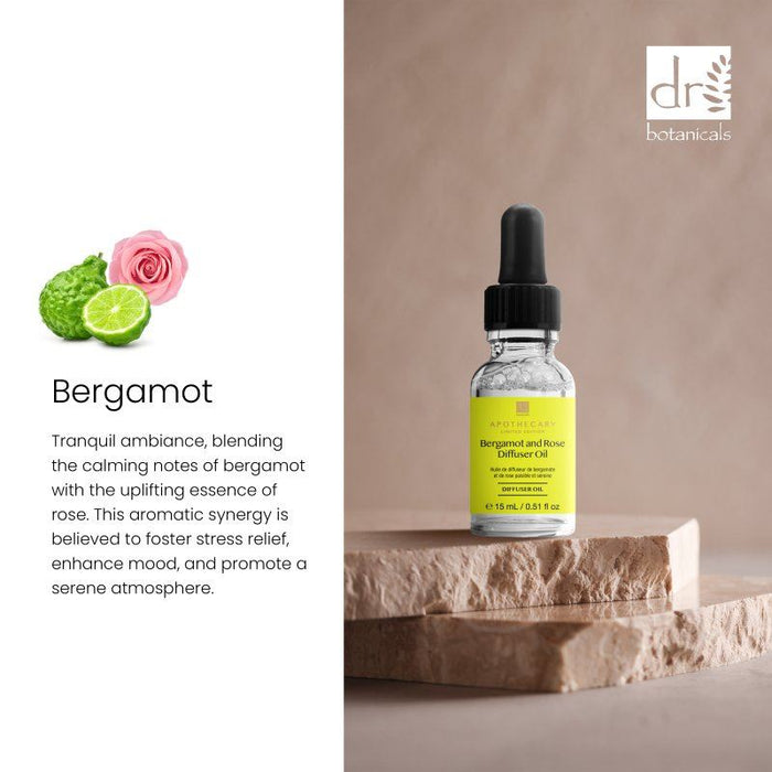 Peaceful & Serene Bergamot & Rose Diffuser Oil 15ml, image 2