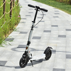 HOMCOM Foldable Kick Scooter – Adjustable Height, Double Suspension & Dual Brakes