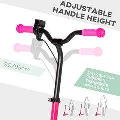 HOMCOM 120W Kids' Electric Scooter – Adjustable Height & Battery Display