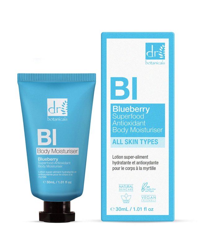 Blueberry Superfood Antioxidant Body Moisturiser 30ml, image 2