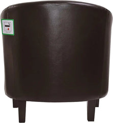 MCC Direct Black PU Leather Tub Chair – Stylish Upholstered Armchair