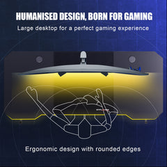 GTPLAYER Z-Frame Gaming Desk – Carbon Fibre Surface with Headphone Hook