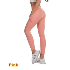 High-Waisted Seamless Gym Leggings – Tummy Control & Booty-Lifting Yoga Tights with Pockets