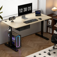 Electric Height Adjustable Standing Desk – Sit-Stand Office Desk with USB & Drawer