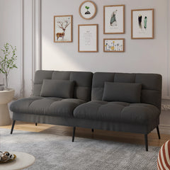 COMHOMA 3-Seater Fabric Sofa Bed – Adjustable Futon with Upgraded Frame